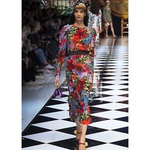 Dolce & Gabbana Spectacular Silk Midi Dress